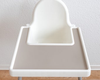 Silicone mat for Ikea Antilop high chair / placemat / wipeable mat / BPA-free, easy to clean, dishwasher safe / beige