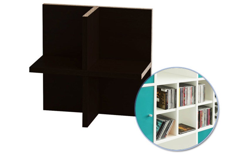 ikea kallax shelf insert black