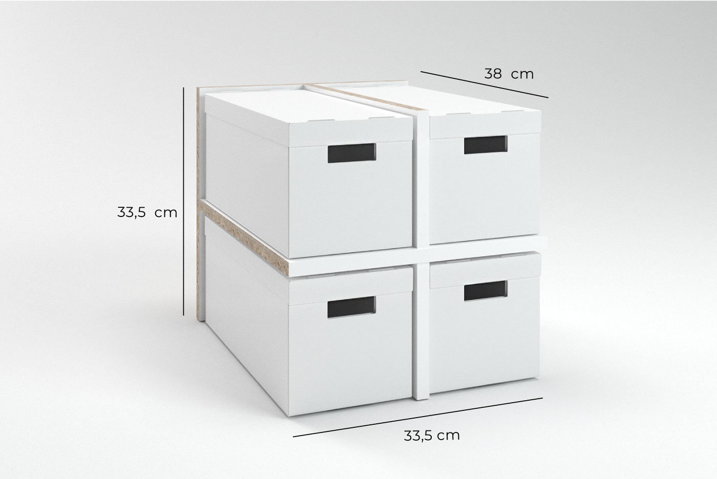 Set of 4 Ikea Kallax Folding Boxes With Lid and Sturdy Shelf Etsy UK