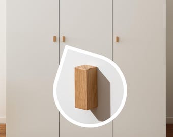 Holzgriffe Eiche für IKEA Pax Türen / Möbelgriffe Pax Kleiderschrank / Massives Eichenholz / Türgriffe / Türknauf / Passgenau für IKEA Pax