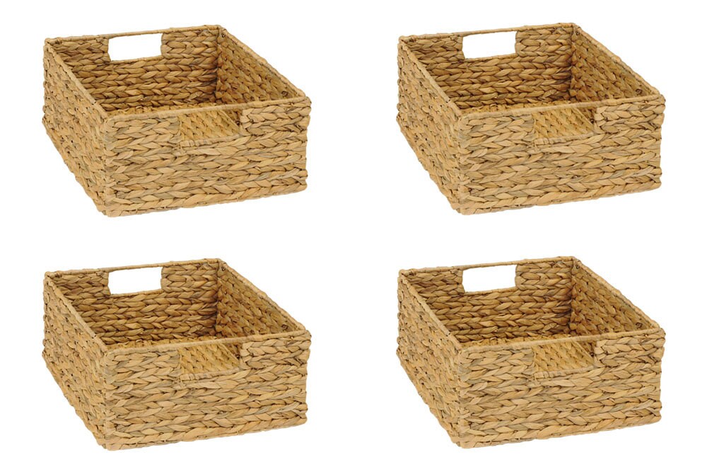 Set De 4 Cajas De Almacenamiento Para Estantería Kallax - Negras, Plegables, Con Asas