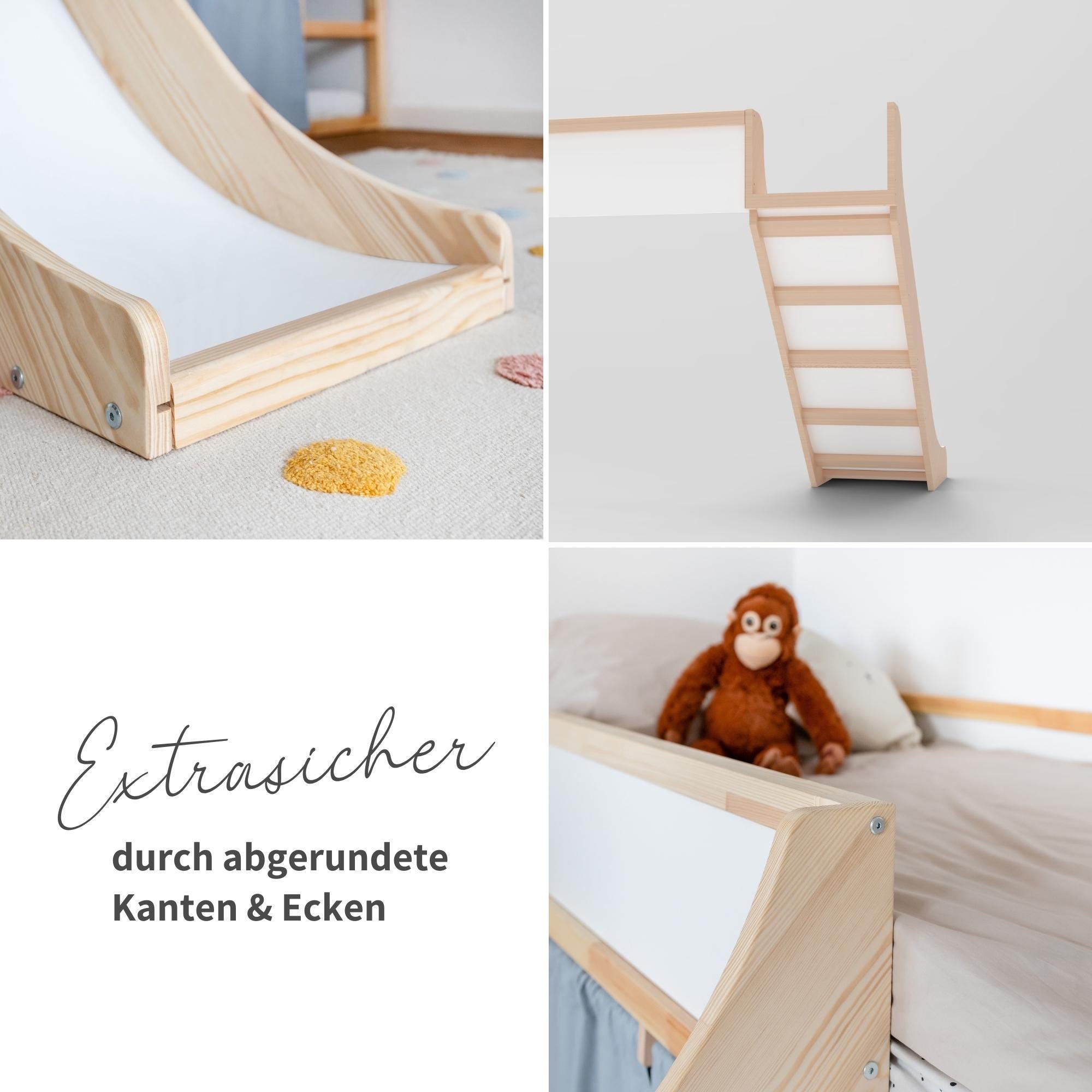 Ikea Kura子供用ベッド用ロフトベッドスライド / 交換可能なパーツ付き