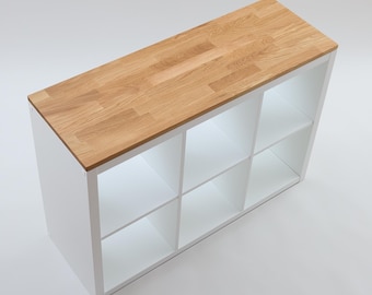 【廃盤品】◆Caetla サエラ◇Akiakane アキアカネ◆ラタンチェスト◇ Ikea Kallax Wooden Board Made of Oak - Solid Wood Top Panel for