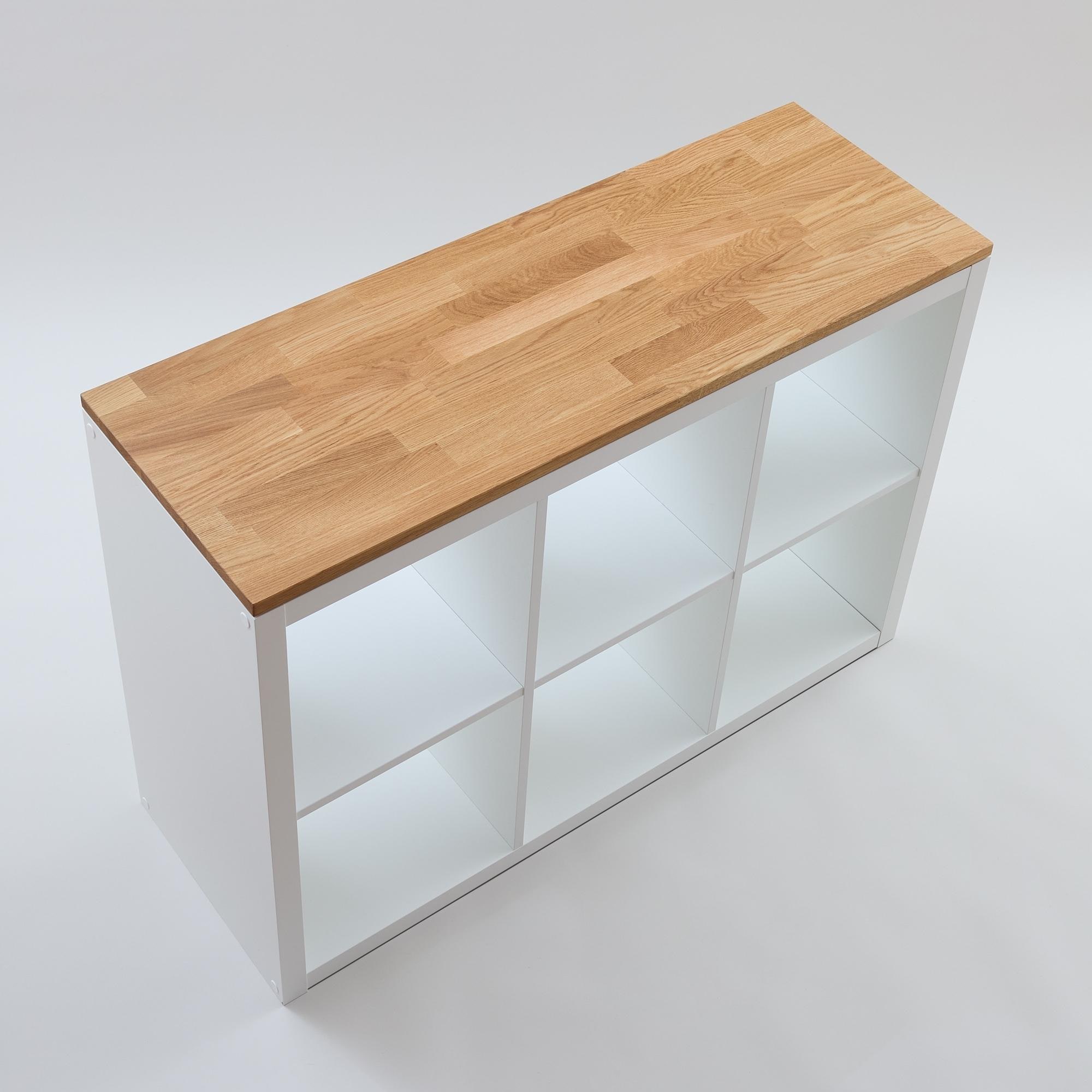 IKEA KALLAX 2x2用 オーク集成材天板(加工3枚＋未加工1枚セット) IKEA KALLAX 2x2用 オーク集成材天板(加工3枚＋未加工1