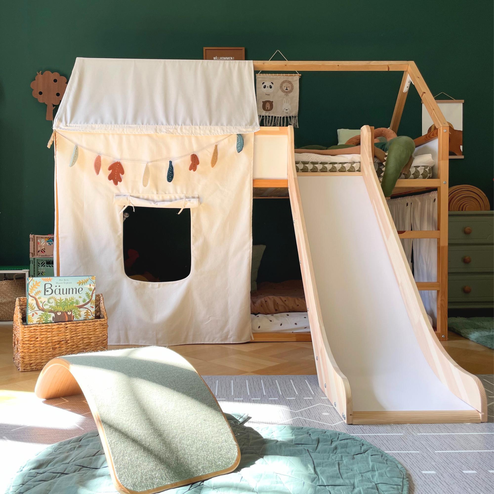 Ikea Kura子供用ベッド用ロフトベッドスライド / 交換可能なパーツ付き