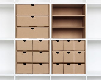 IKEA kallax 拡張　引き出し2段x2 扉x2 合計4セット KALLAX insert with 2 drawers, wave shaped/pale pink, 13x13