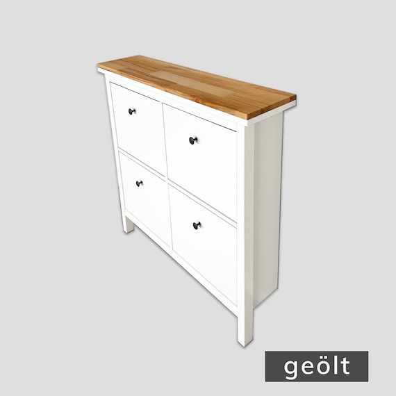 Wooden Top Panel for Hemnes Shoe Cabinet With 4 Compartments