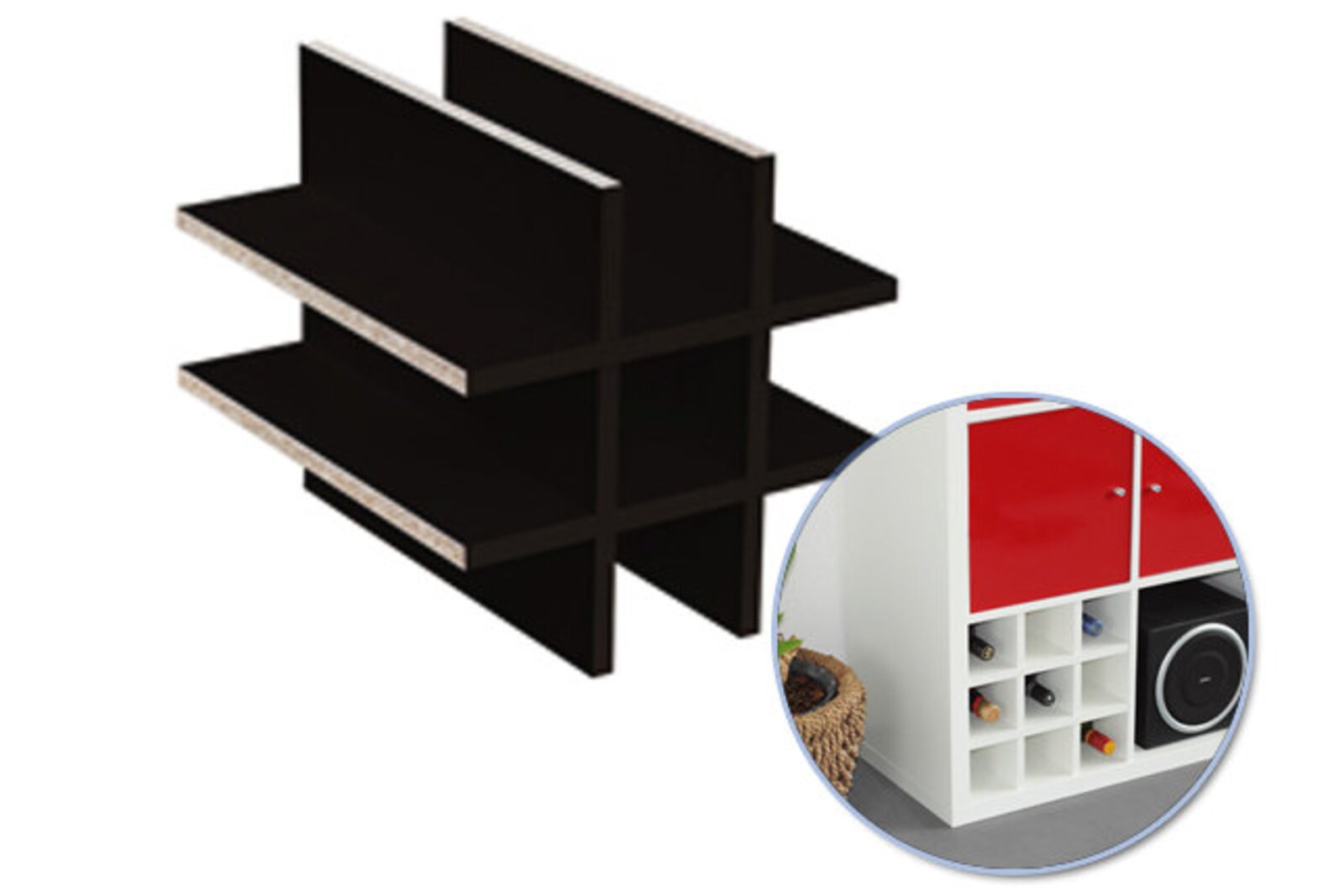 Ikea Kallax Expedit Shelf Insert for 9 Bottles 10 X 10 Cm Etsy