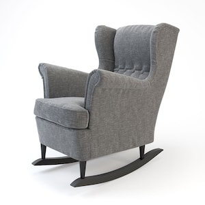 Conversion set for Ikea Strandmon rocking chair, wing chair, nursing chair - rocking chair runners, Ikea rocking chair including felt gliders, floor protection