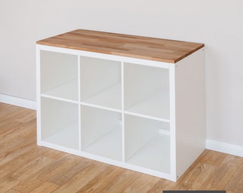 Kallax panel made of beech wood / Solid wood top panel for IKEA Kallax shelf / 3-tier Kallax wooden cover / natural or oiled