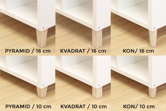 Kallax Base Wooden Frame Furniture Feet Feet in Different Widths, Natural  Beech 