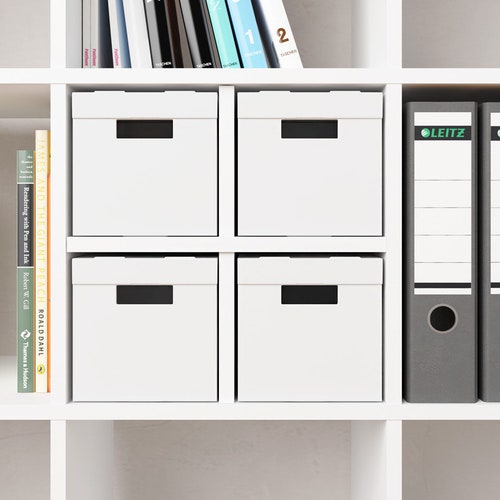 Ikea Kallax Shelf Insert With 4 Cardboard Boxes Storage Boxes Etsy