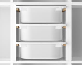 Kallax insert for Ikea Trofast boxes / stable wooden side walls and rails / ideal storage for toys, Lego, Playmobil