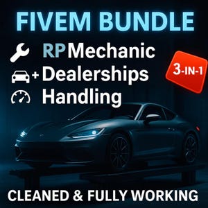 FiveM Vehicle System Bundle | RP Mechanic, Dealerships, Handling (ESX, QBCore)