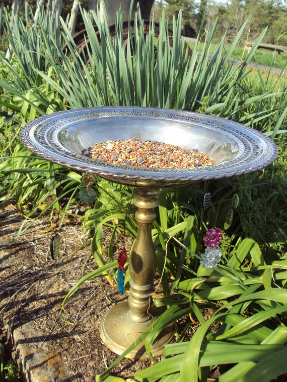 Items similar to OOAK Bird feeder/birdbath on Etsy