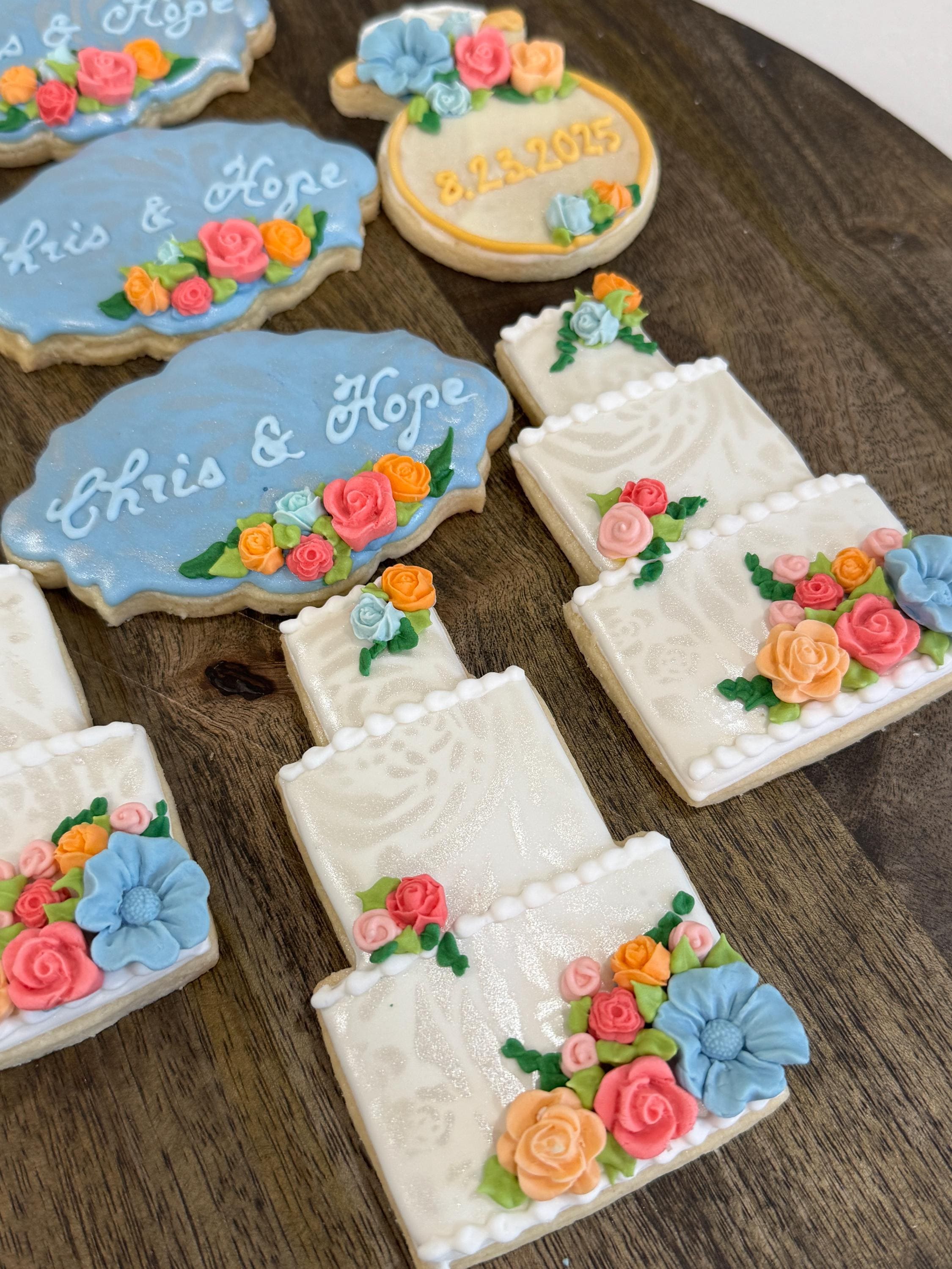 Floral Themed Decorated Sugar Cookies for Wedding Favors Bridesmaid — free download