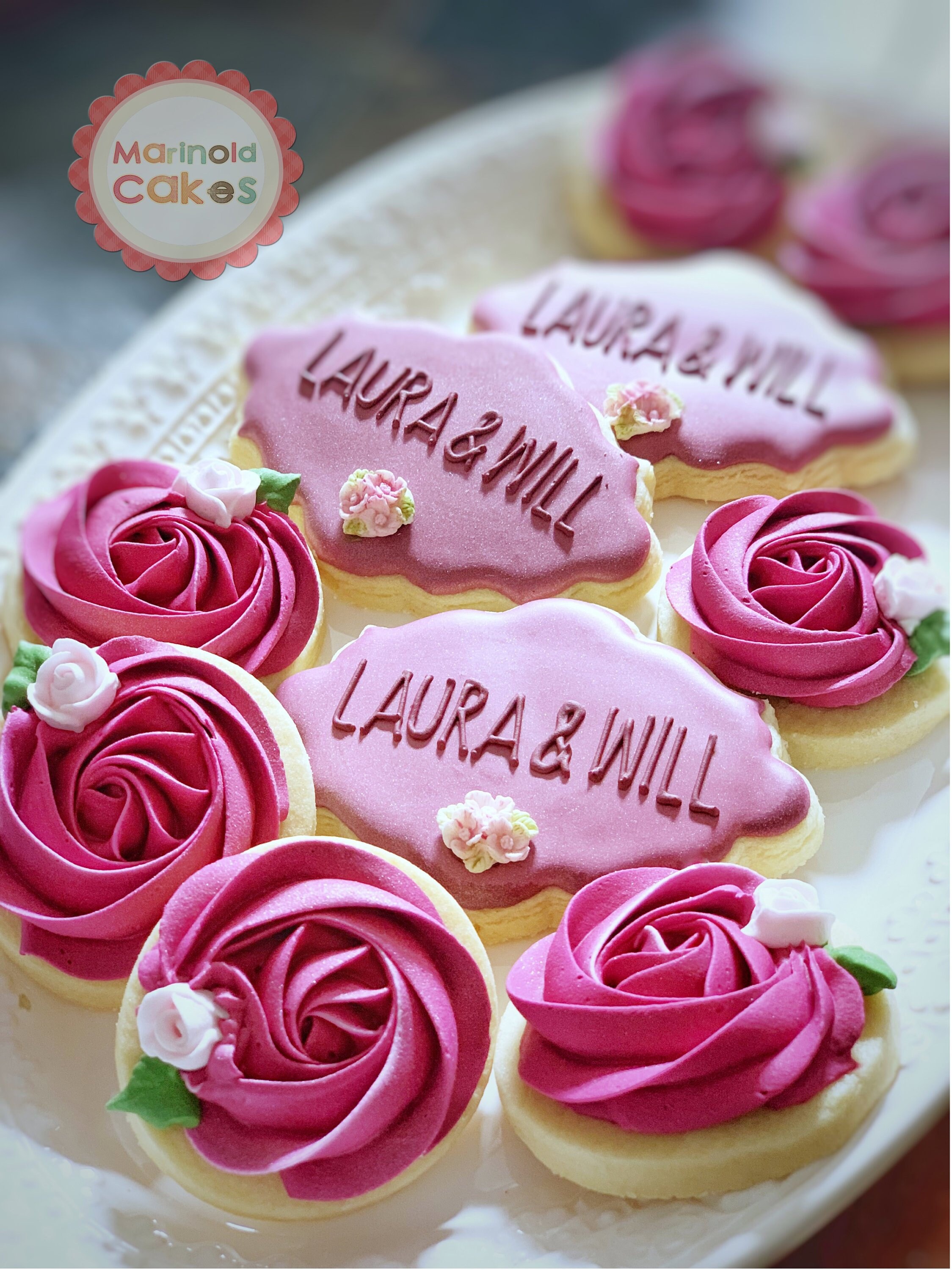 Burgundy or Wine Themed Wedding CookiesFrames, Dress