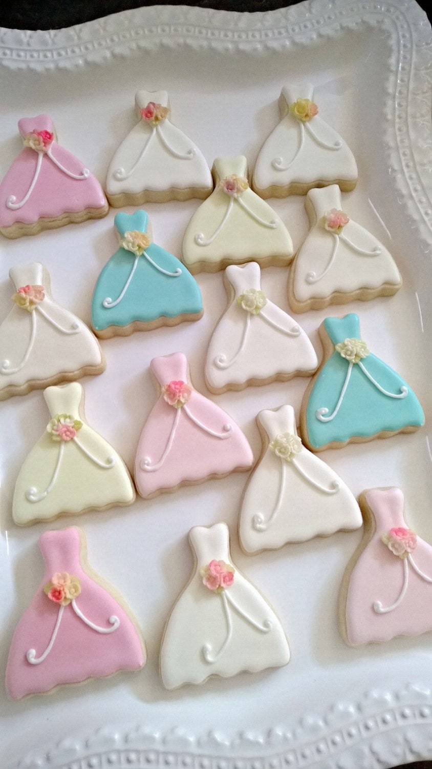 24 Petite Sized Dress Cookies Cookie Favors Wedding