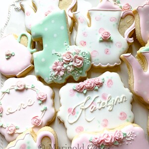 Shabby Chic Tea Party Themed First Birthday Cookie Favors - Etsy