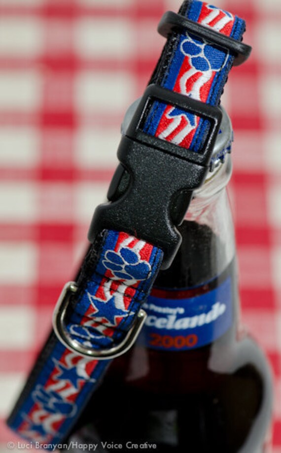 Items similar to Fourth of July collar on 5/8 inch dog buckle or