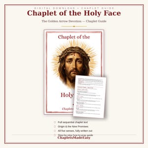 Holy Face Chaplet Guide | Instant PDF