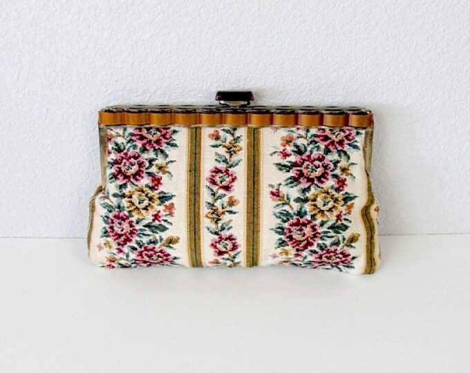 Vintage Floral Tapestry Handbag Tapestry Purse Tapestry Etsy