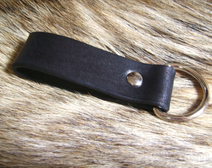 Belt Key Keeper, Black, Leather. Basic. Belt Loop Key Holder Etsy