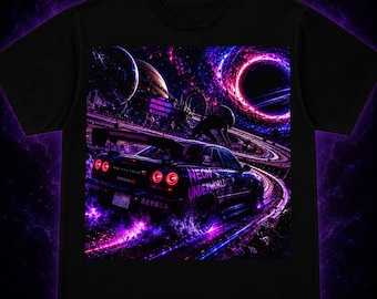 Neon Drift Space T-Shirt, JDM Skyline Cyberpunk Car Tee