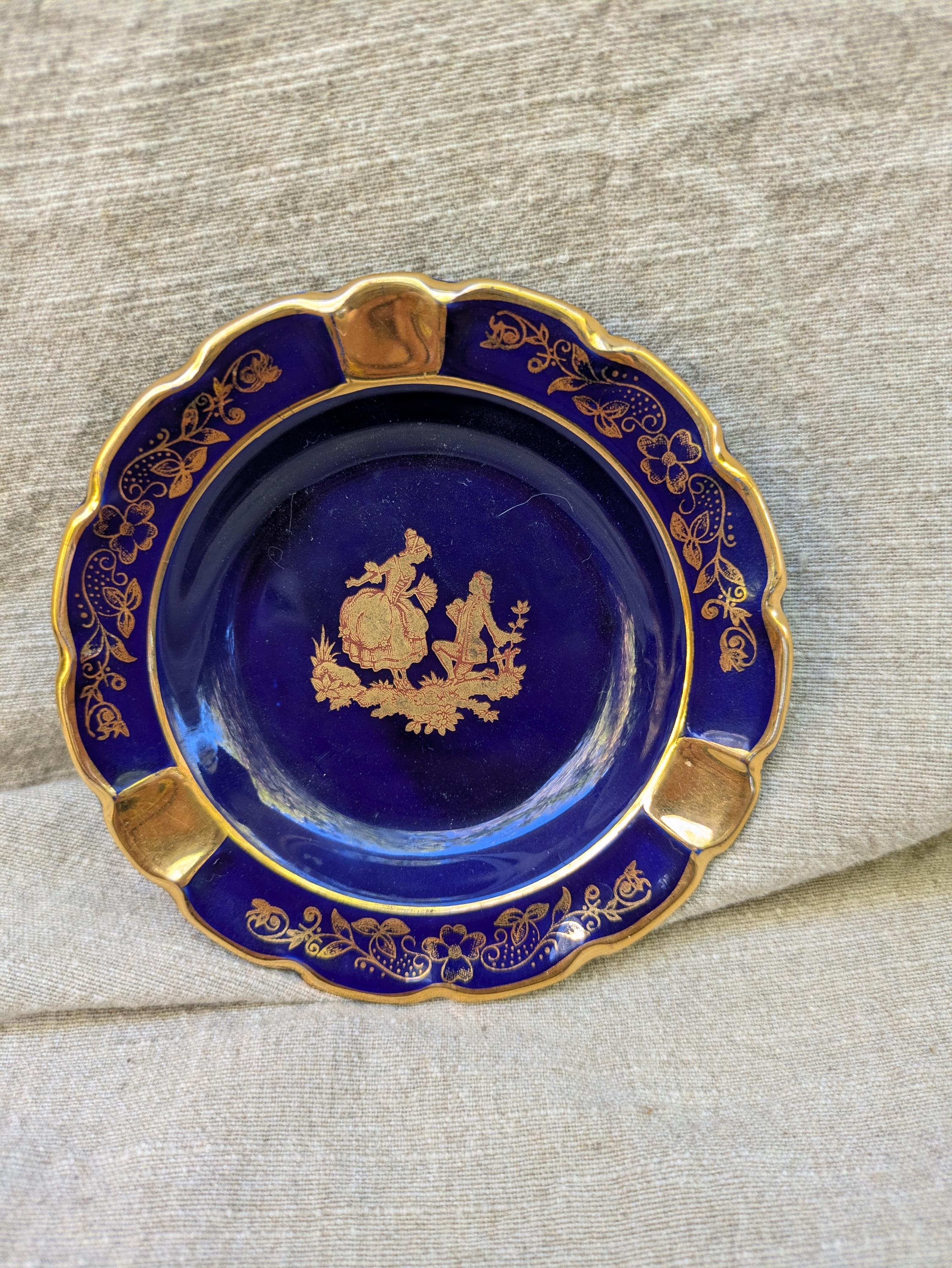 Limoges Ashtray Blue Cobalt - Etsy