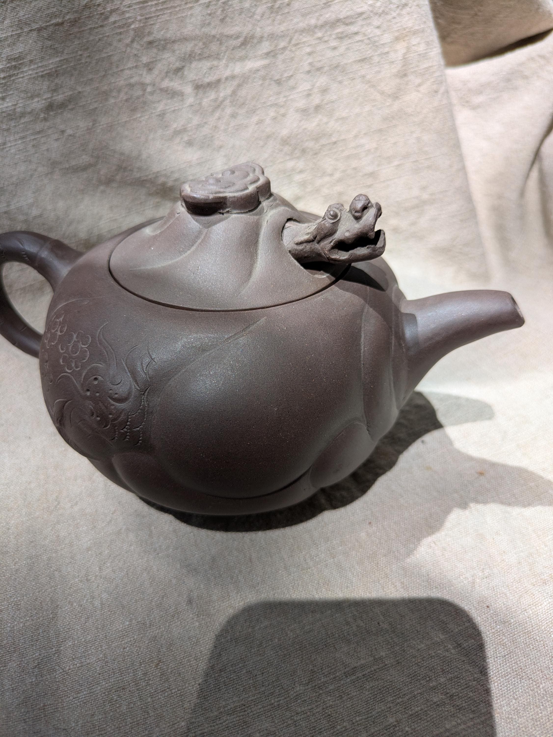 Yixing Zisha Clay Dragon Teapot - Etsy