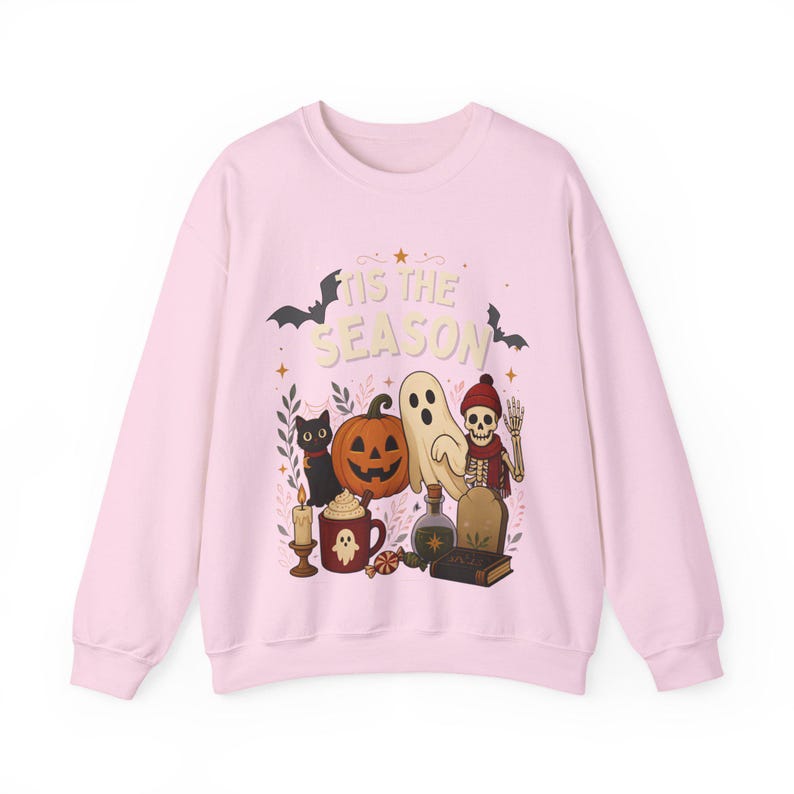 Tis the Season Sweatshirt, Vintage Halloween Crewneck, Spooky Season Sweatshirt, Retro Ghost Pumpkin Pullover, Cozy Fall Gift image 10