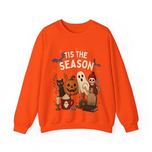 Tis the Season Sweatshirt, Vintage Halloween Crewneck, Spooky Season Sweatshirt, Retro Ghost Pumpkin Pullover, Cozy Fall Gift image 5