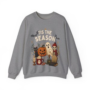 Tis the Season Sweatshirt, Vintage Halloween Crewneck, Spooky Season Sweatshirt, Retro Ghost Pumpkin Pullover, Cozy Fall Gift image 8