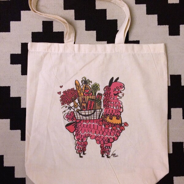 Happy Helper Llama Tote