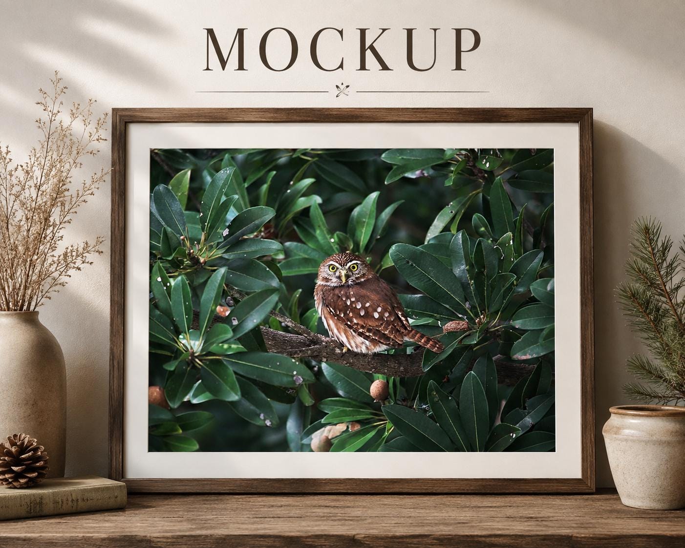 Wildlife Owl Photography Print | Woodland Nature Wall Art (Digital Download)