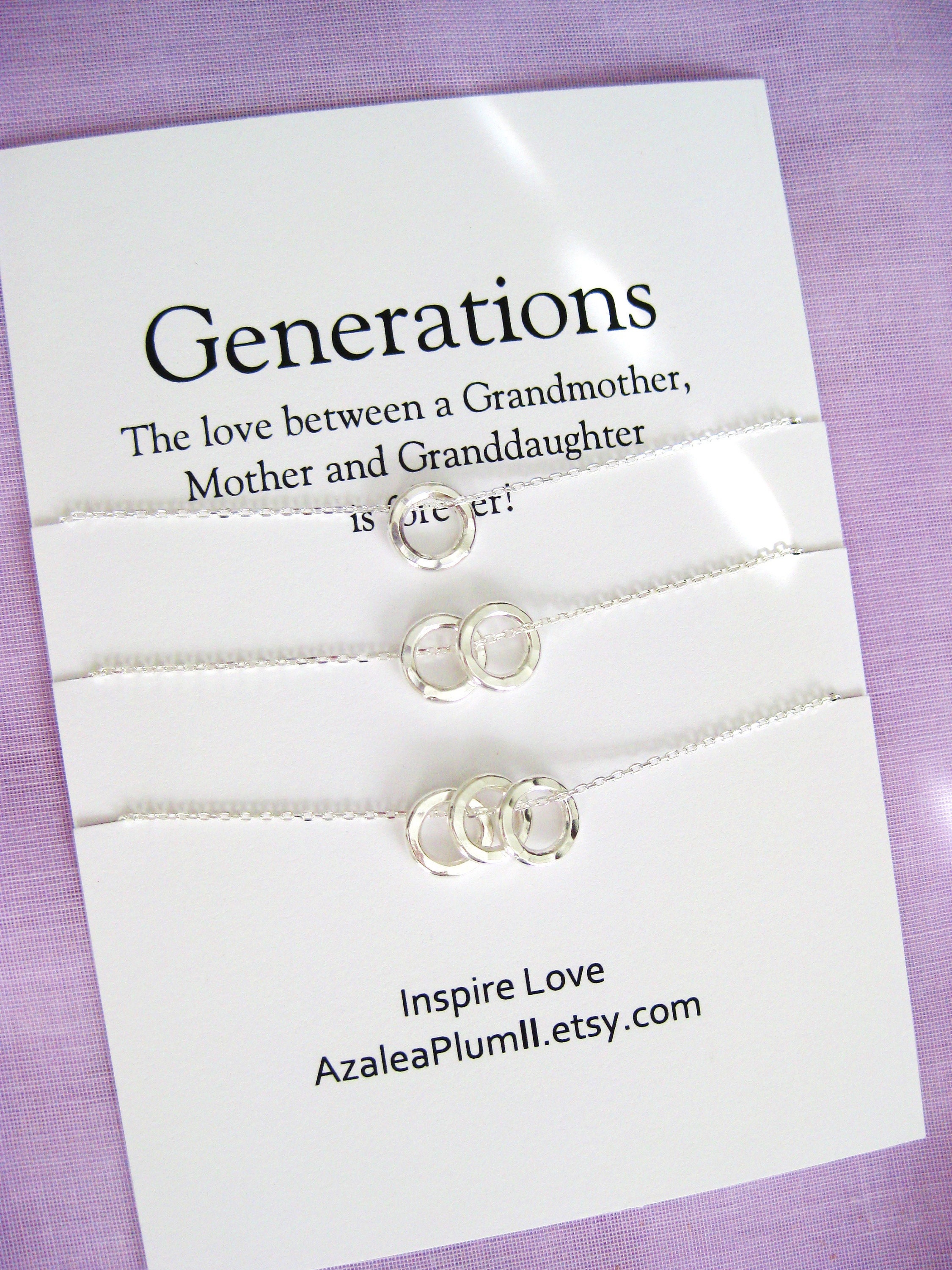 Generations Necklace: Solid Sterling Silver Necklace  Etsy