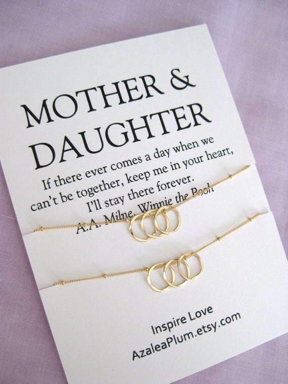 mother daughter necklace mom birthday gift mom gift 50th etsy