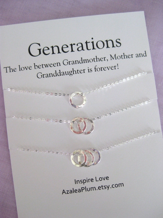 60th Birthday Gift ideas for Women Generations Necklace ...