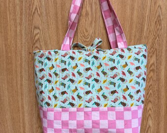 Pink Western Tote Bag