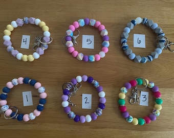 Silicone Beaded Keychains