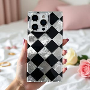 Lattice Grid iPhone Case Rectangle Shockproof Cover