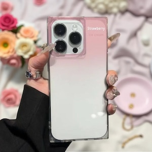 Gradient iPhone Case Transparent Rectangle Cover