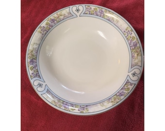 Hutschenreuther Bavaria Violet Set Celery Dish + Bowl Handpainted c1915
