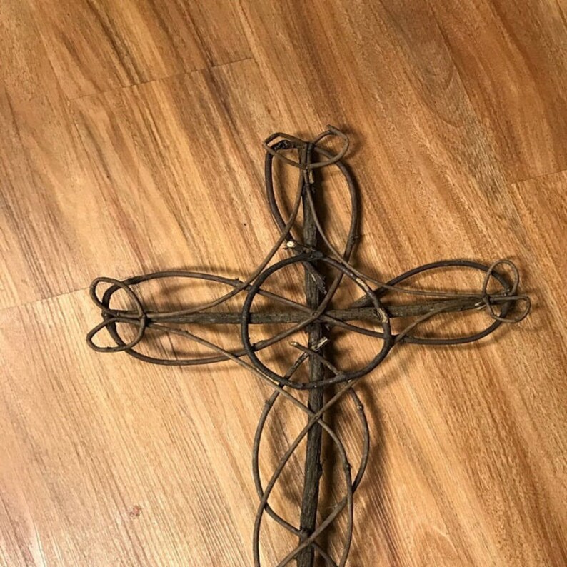 18 Tall Grapevine Cross / Door Wreath / Rustic Wedding / Etsy