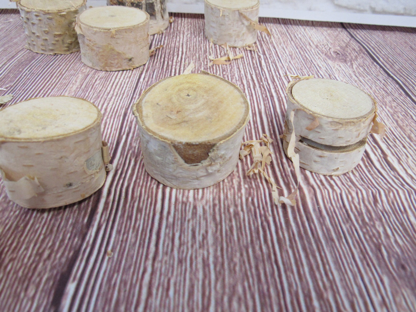 White Birch Wood Chunks 12 Pieces Great for DIY Craft Etsy