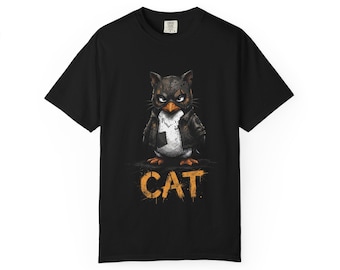 Cat Command Funny Linux Programmer Shirt, Nerdy Sysadmin Terminal Humor Tee, Dev Gift, Computer Geek Coder Penguin Cat Shirt