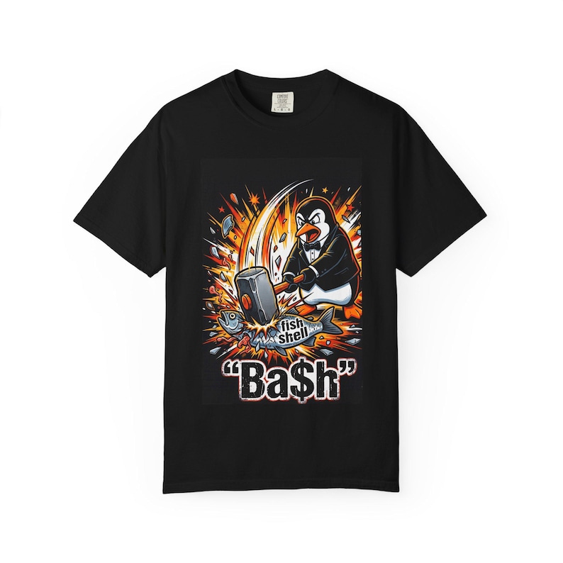Bash Shell Funny Linux Programmer Shirt, Sysadmin Command Line Humor Tee image 1