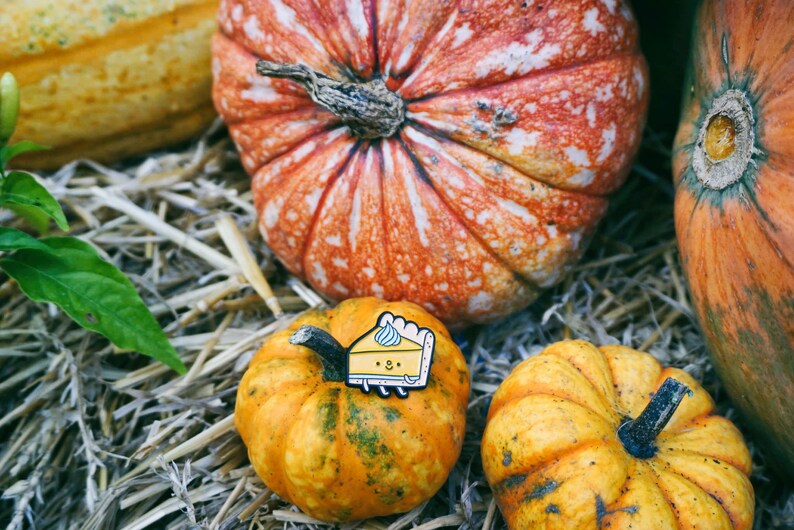 Pumpkin pie enamel pin