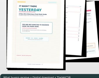 Veterinary Receptionist Training Guide, 34-Page Urgent Call Recognition and Escalation PDF