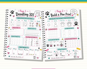 Veterinary Doodle Workbook, 11 Team-Building Activity Pages, US Letter and A4 PDF